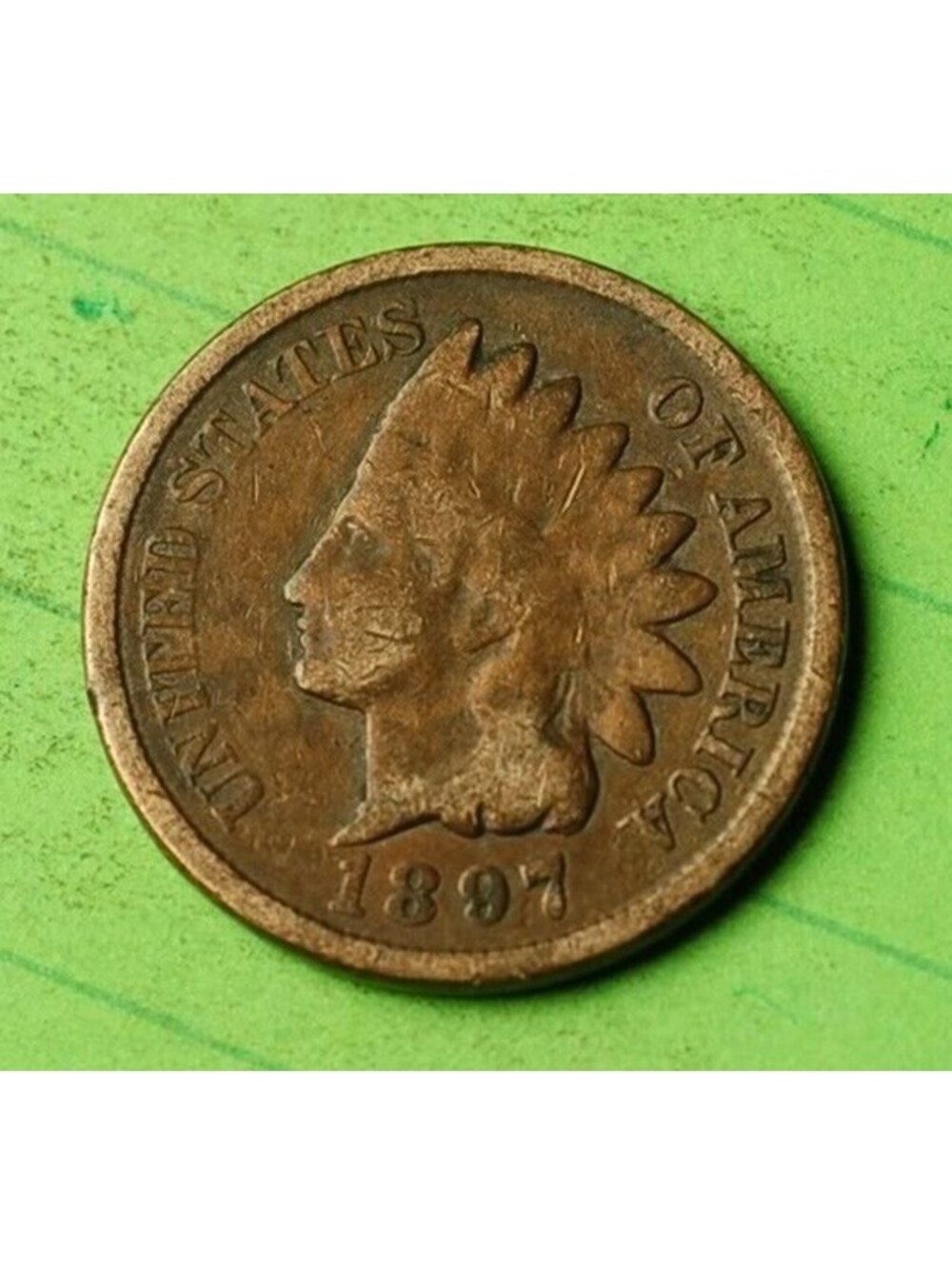 X286 1897 Indian Head Cent Penny 1c - Check Out Our eBay Store - old coin money